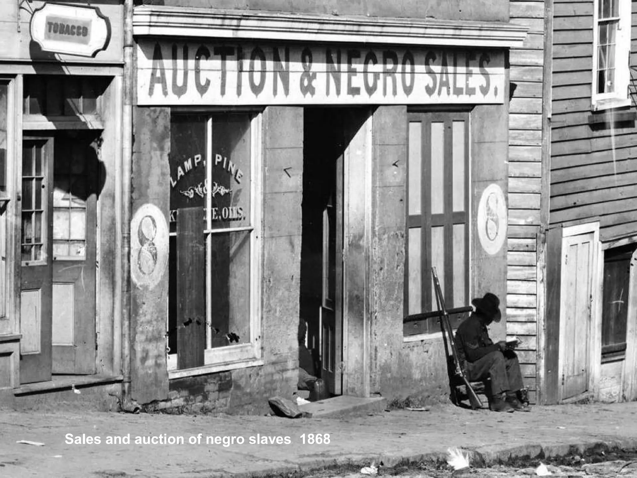 Sales and auction of negro slaves 1868
 