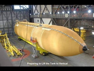 Preparing to Lift the Tank to Vertical 