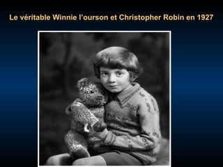 Le véritable Winnie l’ourson et Christopher Robin en 1927

 