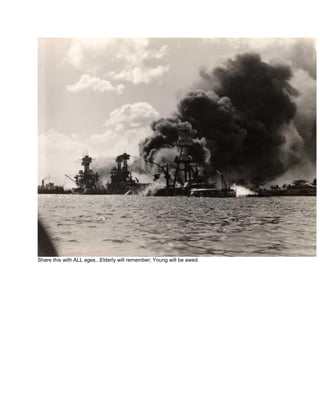 Share this with ALL ages...Elderly will remember; Young will be awed.
 