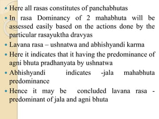 RASA - dravya guna notes - 2 nd year notes according to ncism syllabus ...