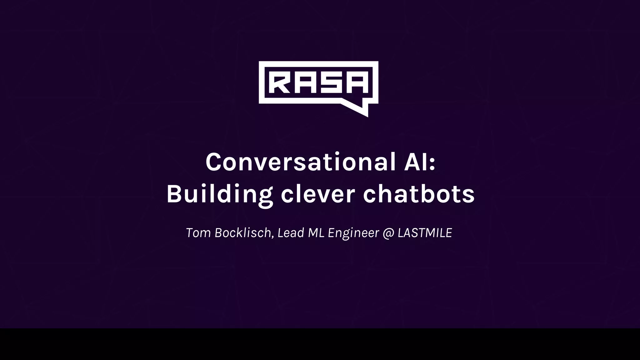 Rasa AI: Building clever chatbots | PDF