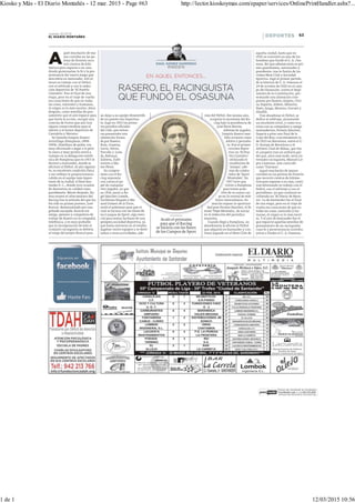 Kiosko y Más - El Diario Montañés - 12 mar. 2015 - Page #63 http://lector.kioskoymas.com/epaper/services/OnlinePrintHandler.ashx?...
1 de 1 12/03/2015 10:56
 