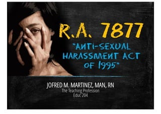 RA  Sexual Harassment Act