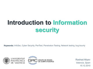 Introduction to Information security | PPTX