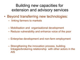Building capacities for innovation management in extension and advisory ...