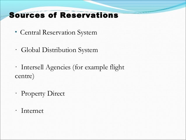 Reservation reservation