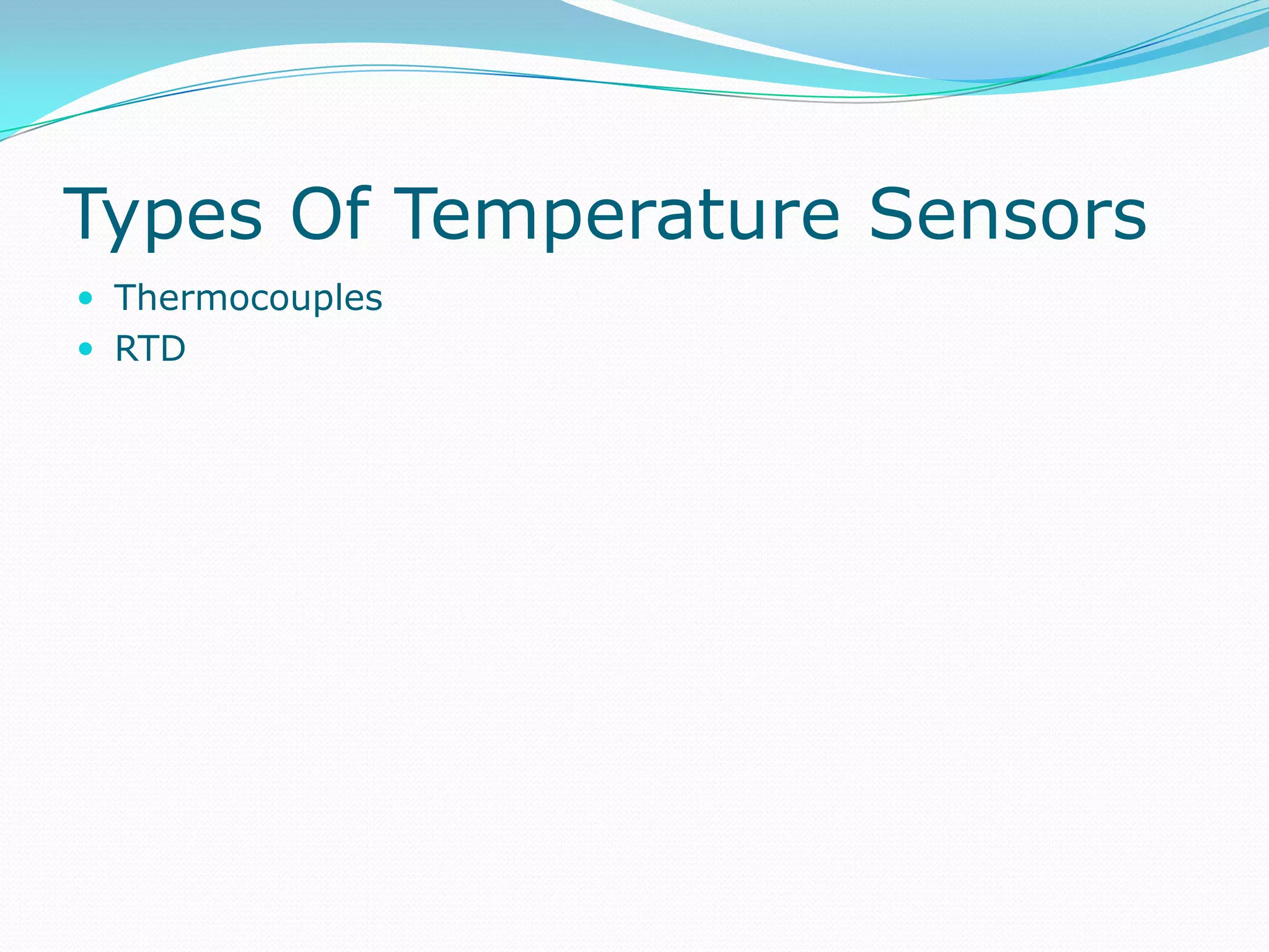 Temperature Sensor Thermocouple and RTD | PPTX