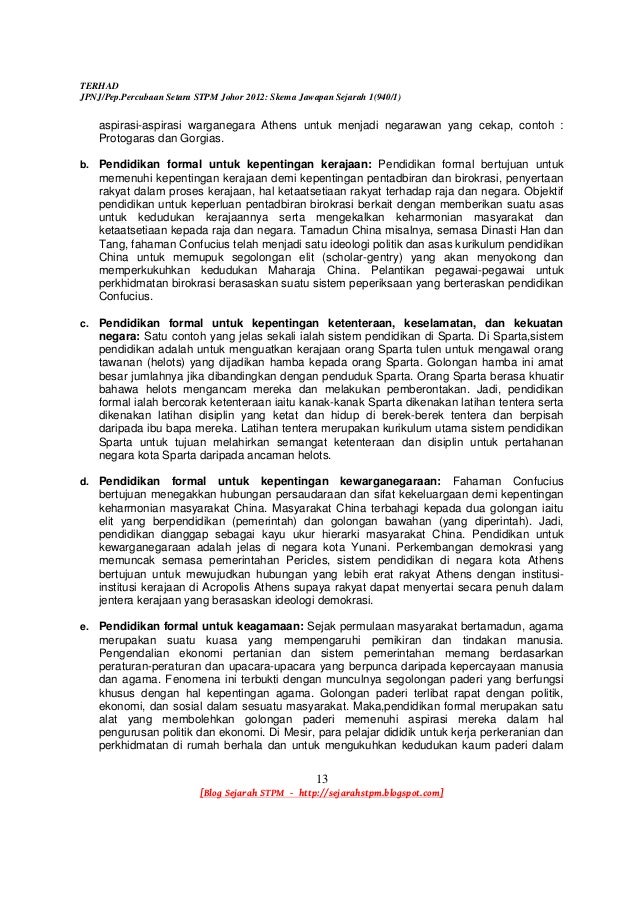 Rashman skema jawapan sejarah 1 johor 2012
