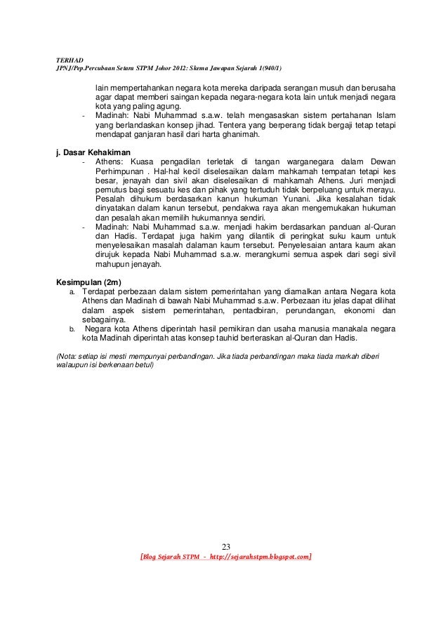 Rashman skema jawapan sejarah 1 johor 2012