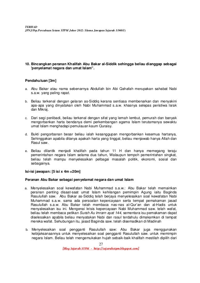 Rashman skema jawapan sejarah 1 johor 2012