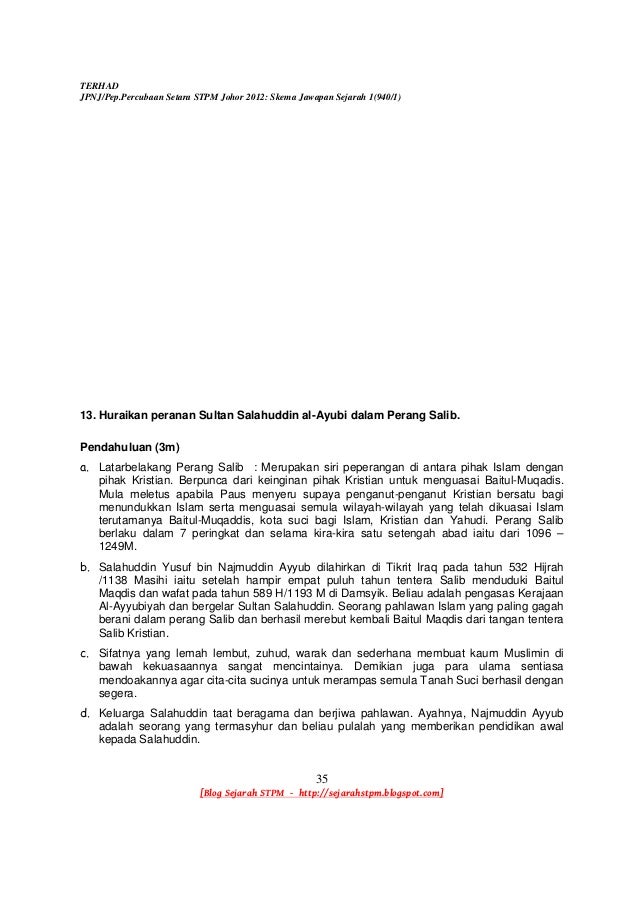Rashman skema jawapan sejarah 1 johor 2012