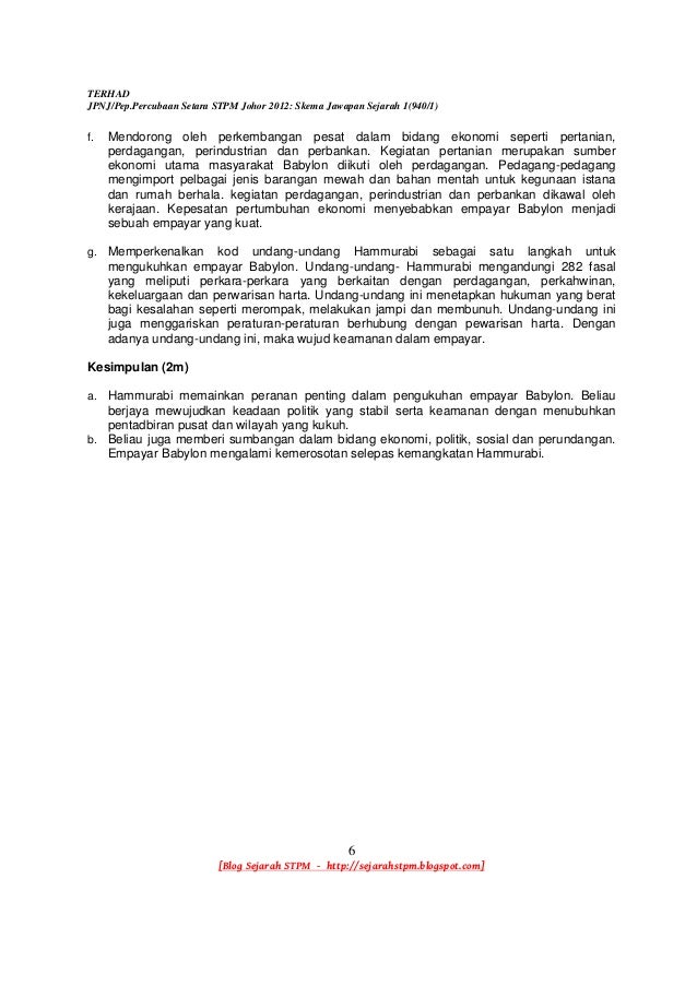 Rashman skema jawapan sejarah 1 johor 2012