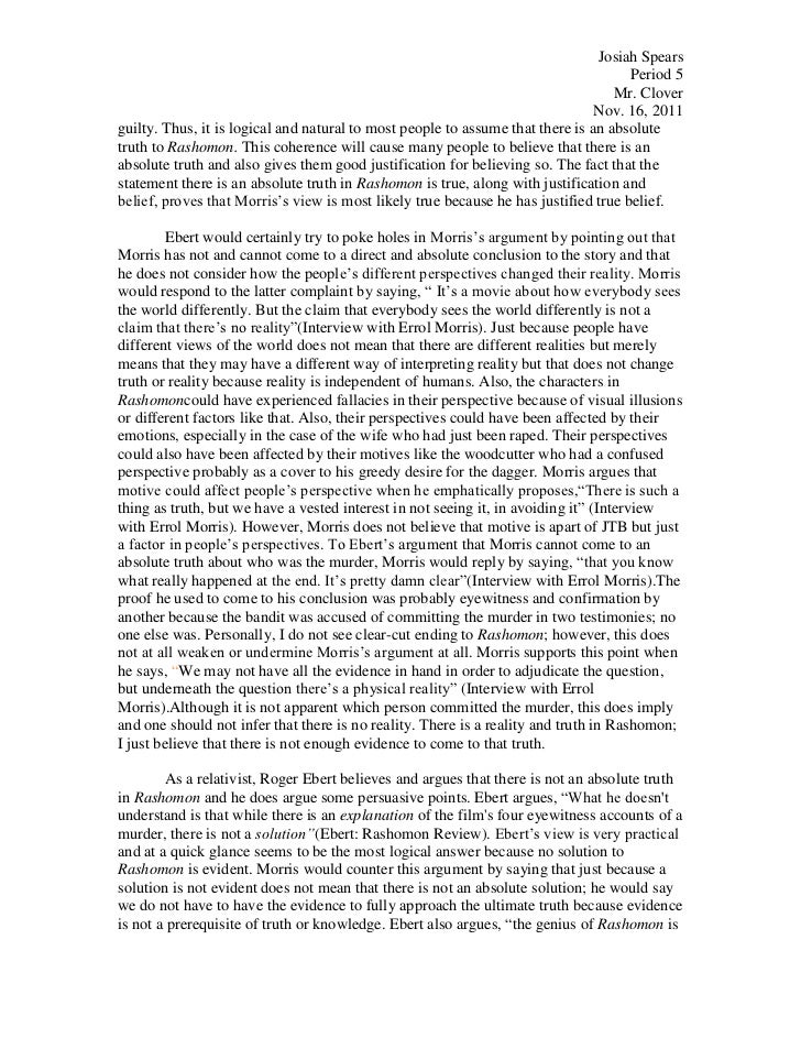 Rashomon essay