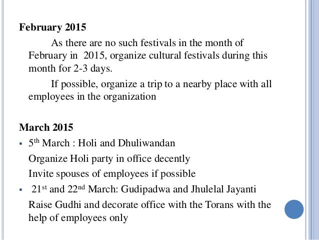 Employee Engagement For Festivals