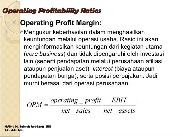 Operating Profit Margin En Espanol