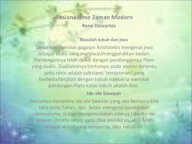 Rasionalisme Klasik Dan Modern