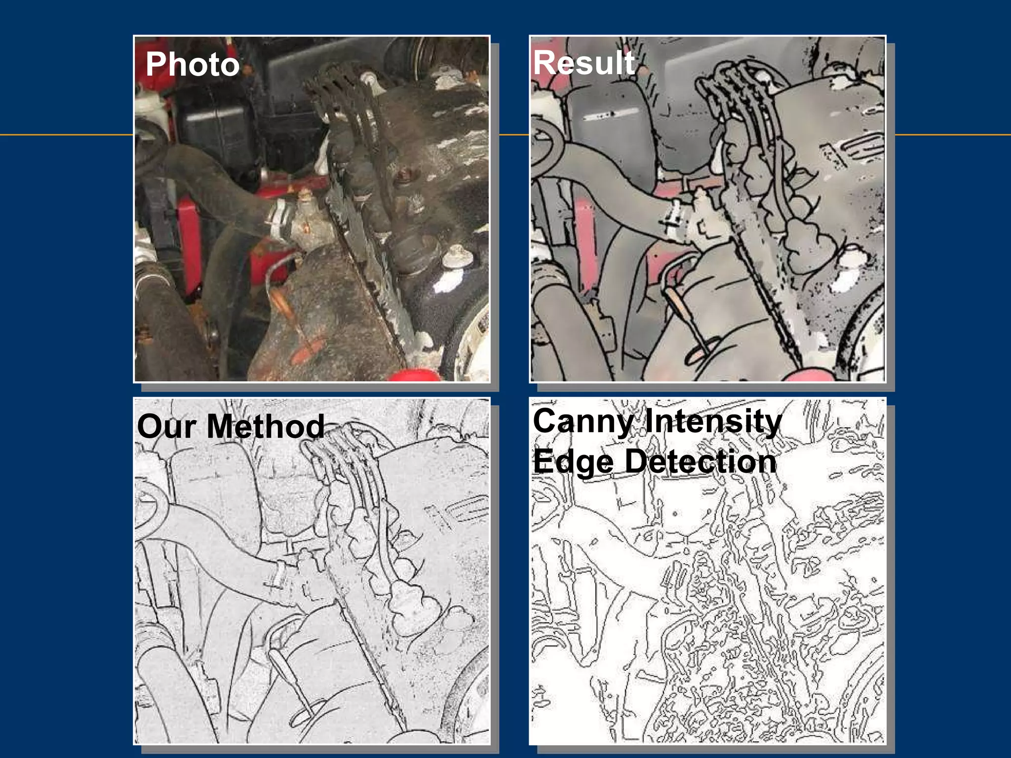 Canny Intensity  Edge Detection Our Method Photo Result 