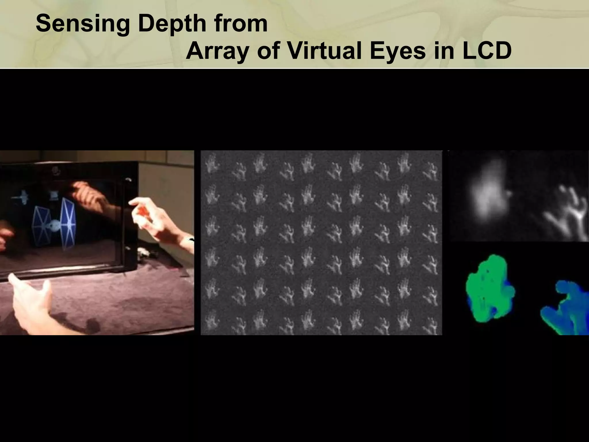 Sensing Depth from    Array of Virtual Eyes in LCD 
