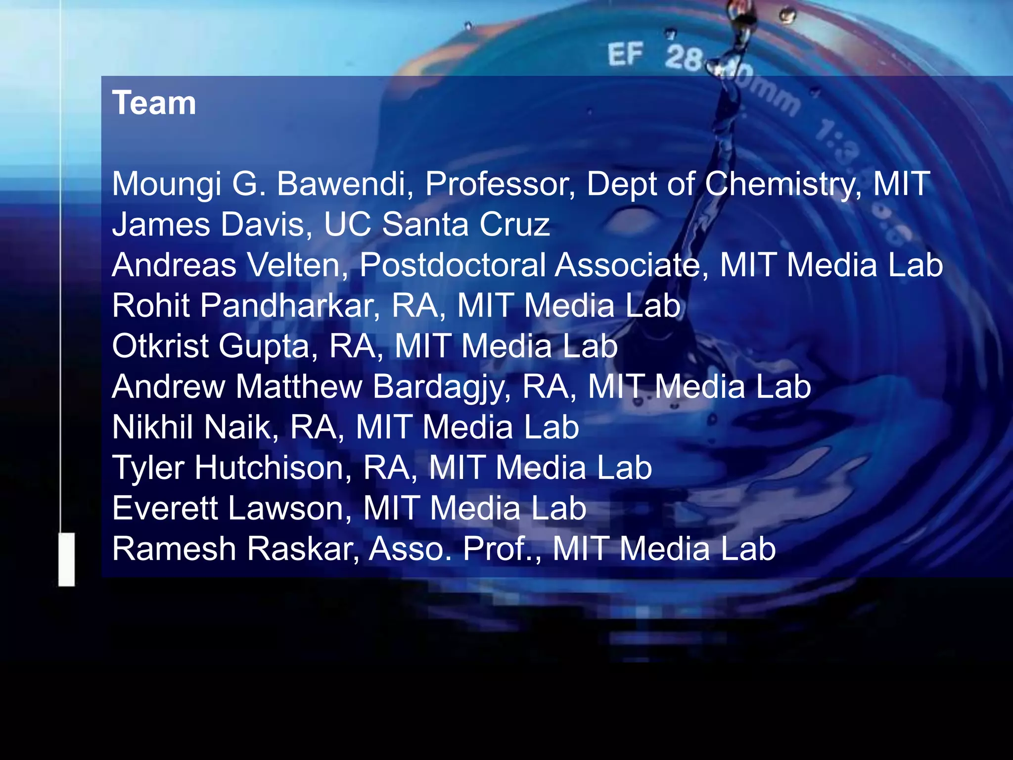 Flat camera, large LCDs as cameras