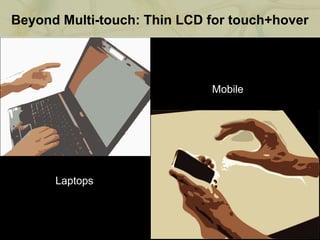 Beyond Multi-touch: Thin LCD for touch+hover Laptops Mobile 