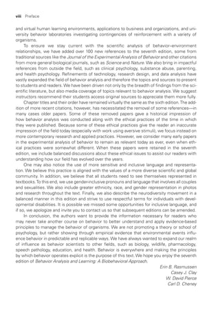 Clay Rasmussen Rasmussen (2022) Behavior Analysis and Learning A Biobehavioral ...