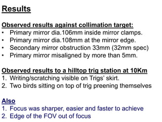 Primary mirror collimation target | PDF