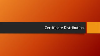 Certificate Distribution
 