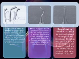 Raspado, alisado, curetaje e intrumentos en periodoncia. | PPTX