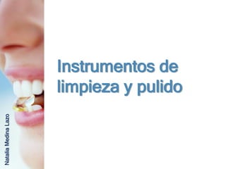 Instrumentos de
                      limpieza y pulido
Natalia Medina Lazo
 