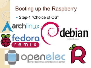 Booting up the Raspberry
 Step-1 “Choice of OS”
 
