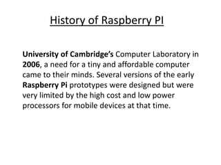 Raspberry pi seminar | PPTX