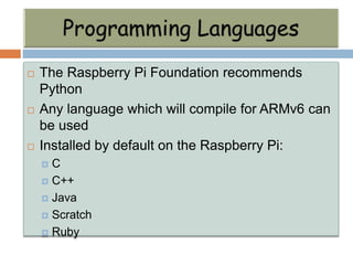 Simple Presentation On Raspberry pi | PPTX