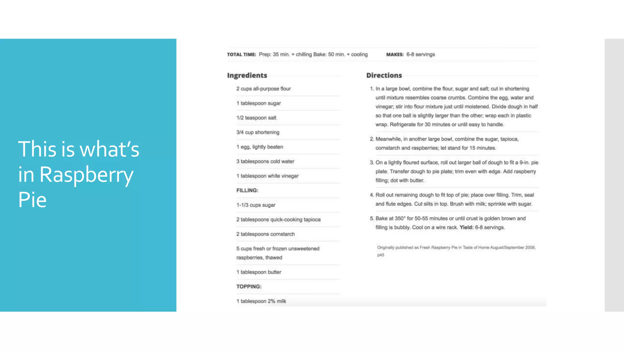 This is what’s
in Raspberry
Pie
 