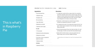 This is what’s
in Raspberry
Pie
 