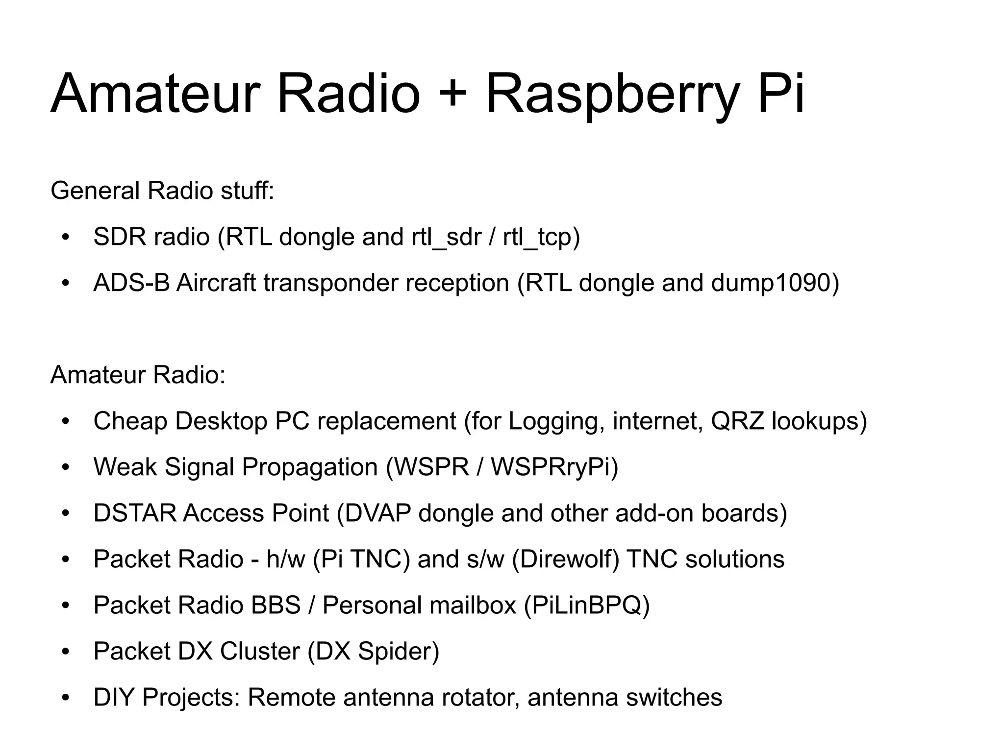 Raspberry Pi and Amateur Radio | ODP