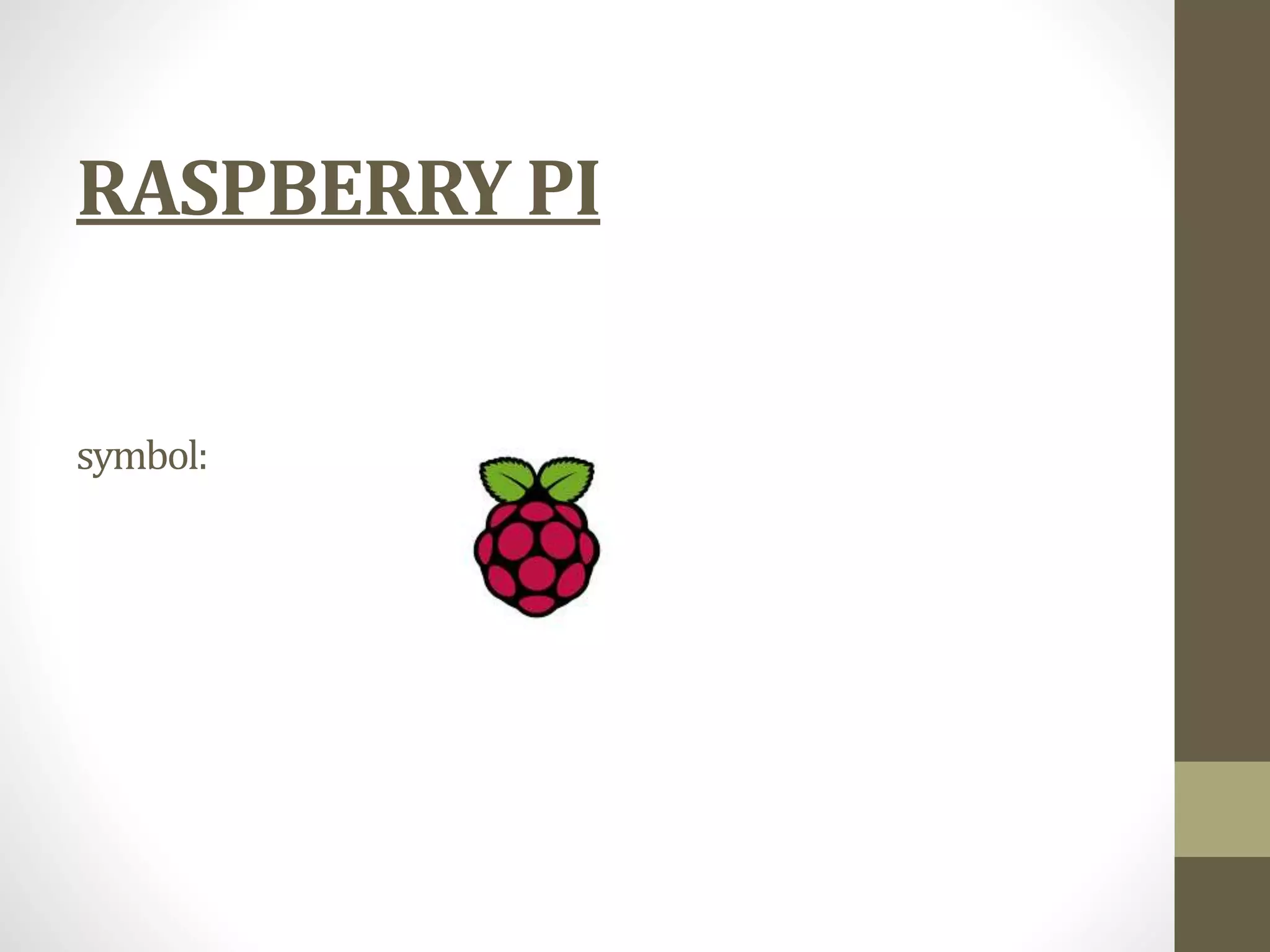 RASPBERRY PI
symbol:
 