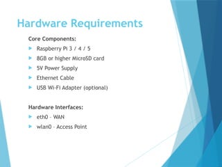 Build a Raspberry Pi Wi-Fi Router with RaspAP | PPTX