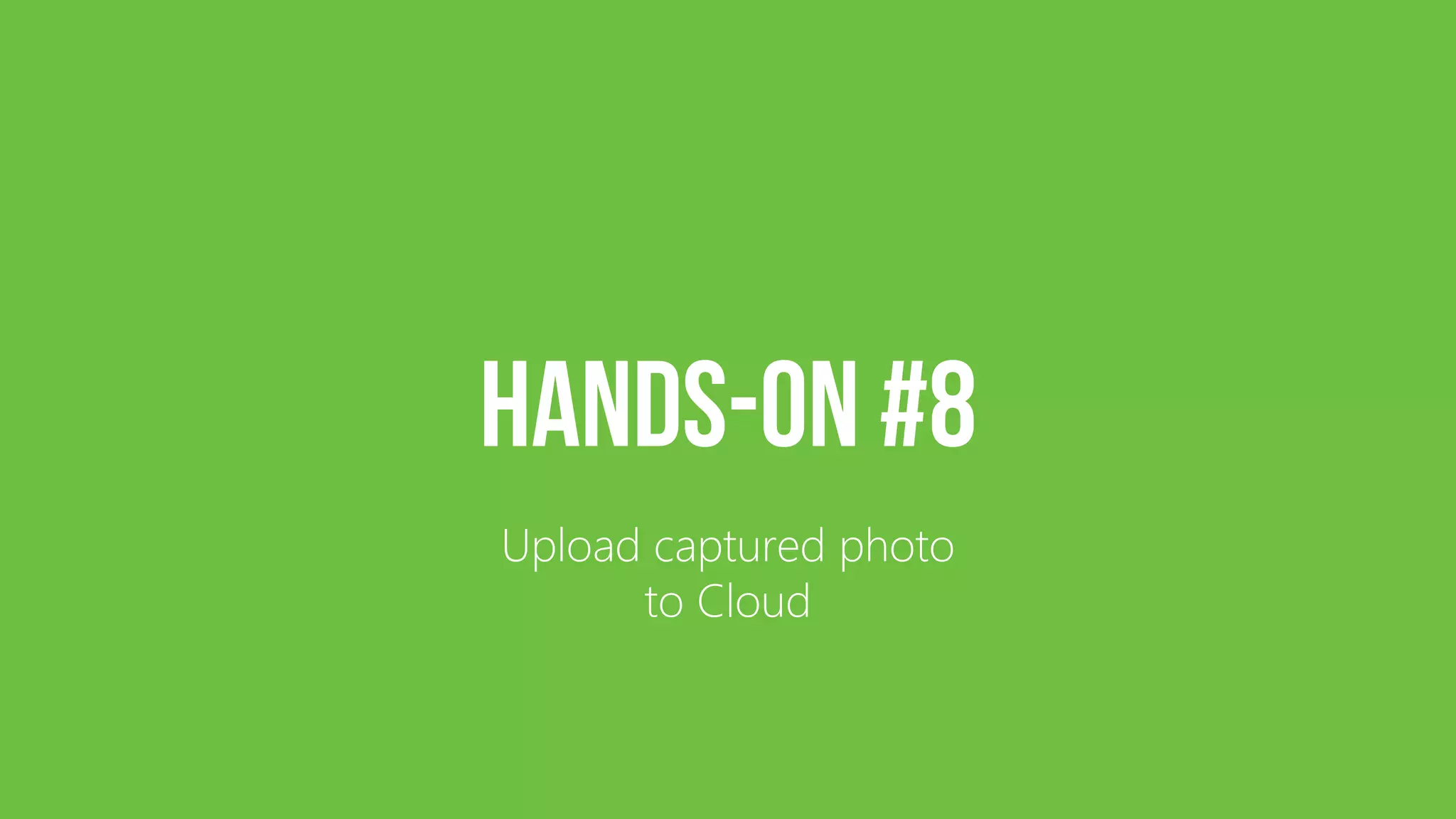 Upload captured photo to Cloud 