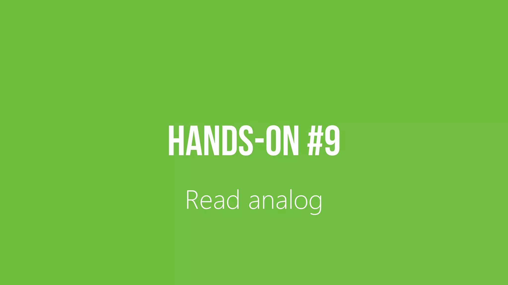 Read analog 