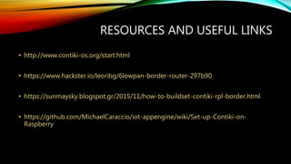 Rasperry Pi and TI CC2650 IPv6 border router | PPT