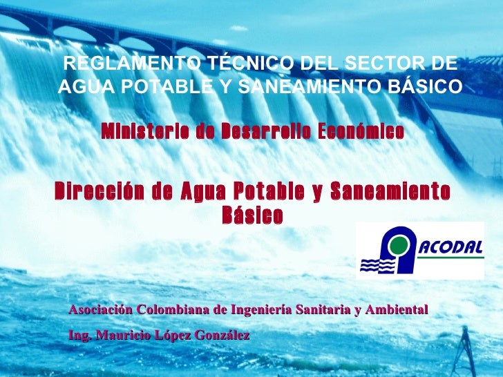 Resultado de imagen para introduccion reglamento agua y saneamiento basico