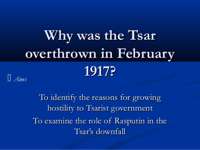 why was the tsar overthrown On nov 7, 1917, russia’s bolshevik revolution took place as forces led by vladimir ilyich lenin overthrew the provisional government of alexander kerensky. why was the tsar overthrown On nov 7, 1917, russia’s bolshevik revolution took place as forces led by vladimir ilyich lenin overthrew the provisional government of alexander kerensky.