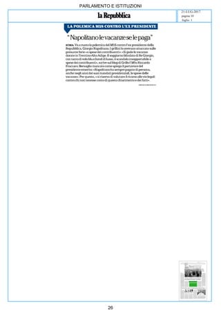art
PARLAMENTO E ISTITUZIONI
21-LUG-2017
foglio 1
pagina 10
26
 