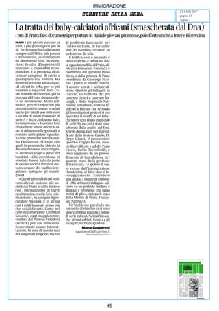 art
IMMIGRAZIONE
21-LUG-2017
foglio 1
pagina 21
45
 