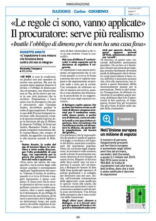 art
IMMIGRAZIONE
21-LUG-2017
foglio 1 / 2
pagina 3
46
 