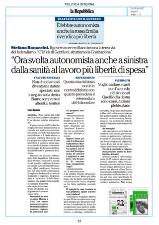 art
POLITICA INTERNA
21-LUG-2017
foglio 1 / 2
pagina 7
57
 