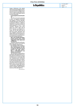 POLITICA INTERNA
21-LUG-2017
foglio 2 / 2
pagina 7
58
 