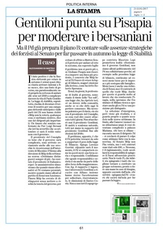 art
POLITICA INTERNA
21-LUG-2017
foglio 1 / 2
pagina 6
61
 