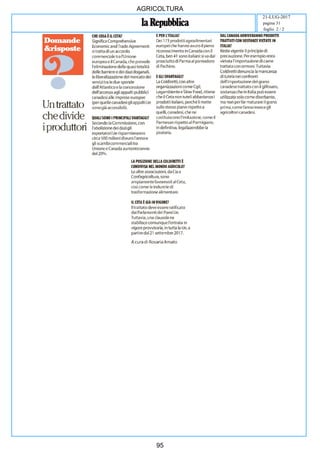 AGRICOLTURA
21-LUG-2017
foglio 2 / 2
pagina 31
95
 